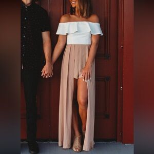 Cream and Pale pink Dress